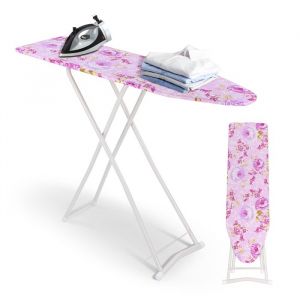 Planche &agrave; Repasser Extra-Large - Fianao - hauteur r&eacute;glable - 107x78x30cm - ROSE - Bois fer