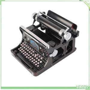 Fafeicy Mod&egrave;le de machine &agrave; &eacute;crire antique Machine &agrave; &eacute;crire Vintage Portable Machine &agrave; &eacute;crire Miniature Fonctionnelle jeux cube