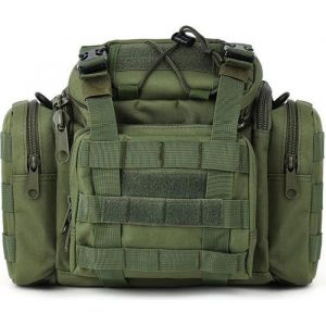 NEUFU Large Camo Carpe Brochet P&ecirc;che Sac Fourre-tout Si&egrave;ge Bo&icirc;te Sac &agrave; Dos Fishing Box Vert-keeper