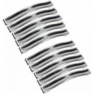 Lot de 10 poign&eacute;es de placard en cristal brillant avec strass -Poign&eacute;es de Meuble noir poignee de meuble cuisine Entraxe 96mm