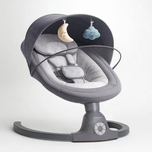 BEBE2LUXE Ava : Balancelle bebe/Transat bebe électrique jusqua 9kg bluetooh pour smartphone harnais de sécurité 5 points