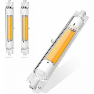 Ampoule LED R7S 118mm 30W Dimmable &eacute;conomie &eacute;nergie COB &eacute;quivalent &agrave; J118mm 300W Halog&egrave;ne Lampe Blanc Chaud 3000K Pas de Scintil