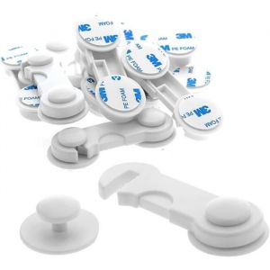 S&eacute;curit&eacute; B&eacute;b&eacute; Placard Bloque Porte10 Pcs Meuble r&eacute;frig&eacute;rateur tiroir armoires porte magn&eacute;tique serrure verrou fermoirs de s&eacute;curit&eacute;