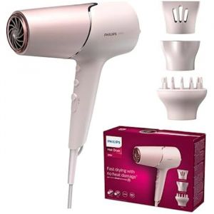 S&egrave;che-cheveux Philips S&eacute;rie 5000 - Technologie ThermoShield - Diffuseur de volume et concentrateurs 9mm et 11mm