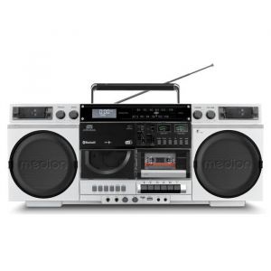Ghetto Blaster - MEDION - Vintage - DAB+ - CD/Cassette/USB/MP3 - 2x10W RMS - Silver
