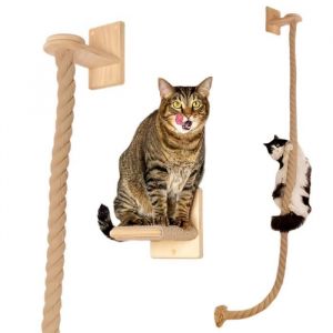 Griffoir mural - COTON - 170CM - Installation facile - Design &eacute;l&eacute;gant - Pour chats