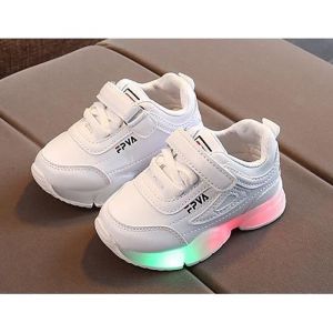 Chaussures Enfants Lumineuses - ECELEN - Luminous - Fille - Synthétique - Rose - Plat - Lacets