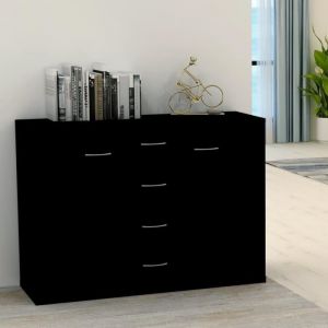 Buffet Salon Scandinave MOBIL - Bon - Meuble bas rangement - 4 tiroirs et 2 portes