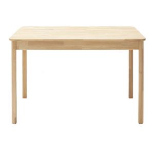 Table de salle &agrave; manger rectangulaire en bois h&ecirc;tre massif huil&eacute; coloris naturel - longueur 120 x hauteur 76 x profondeur 80 cm