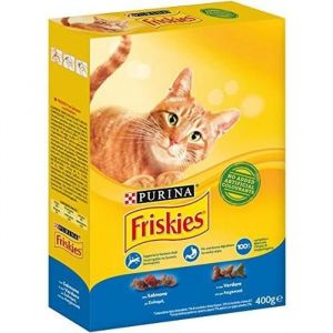 Croquettes pour Chat Adulte - FRISKIES - Saumon et Légumes - 20 Sacs de 400g - Aliment Complet