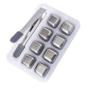 Seau à glaçons en acier inoxydable KTV outil pour refroidir Vodka magique Whisky pierre vin porte bière isotherme *DE11509