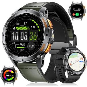 Montre connect&eacute;e GPS homme - ZRSE - 143 AMOLED - GPS int&eacute;gr&eacute; - Barom&egrave;tre/Altim&egrave;tre/Boussole - Appel Bluetooth