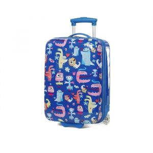 Valise cabine rigide enfant - OLIVIA - A85118 - Monstres - 49 cm - Bleu - Cadeau Surprise