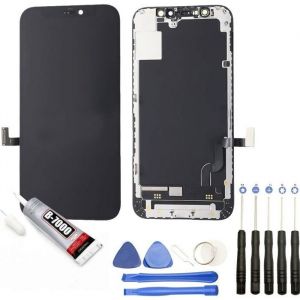 Ecran complet: Vitre tactile + ecran LCD compatible avec Iphone 12 mini taille 5.4 bleu + Kit outils + Colle B7000 Offerte