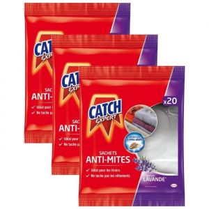 CATCH Lot de 3 Anti-Mites Lavande x20 - TP18