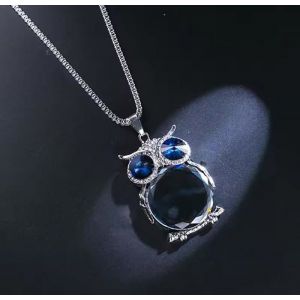 COLLIER CHOUETTE PIERRE EN NACRE figurine chouette collierpendentif chouette bijoux chouette