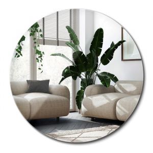 Miroir mural magnifique grand miroir rond sans cadre 100 cm Miroir circulaire