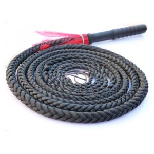 Fouet en cuir de vache cordon de fouet en cuir tress&eacute; meilleur fouet de cowboy professionnel pour le craquage et lagricult Label