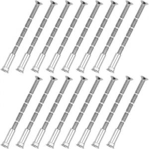 16Pcs Vis Relieuse DAssemblage Kit M4 Vis de Fixation de Poignee de Porte avec Manchon pour Fixation de Poignées Serrures Boutons
