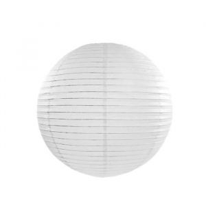 LANTERNE BOULE JAPONAISE PAPIER DE RIZ 35CM BLANC