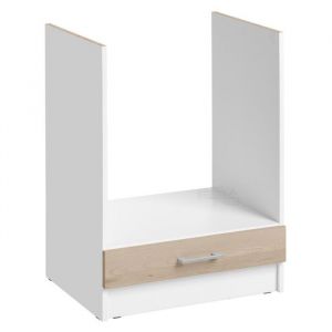 Meuble pour four encastrable Eco Chene Naturel L 60 cm - Cuisineandcie