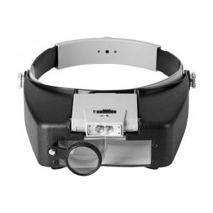 Bandeau Loupe Horloger Mains Libres - Loupe avec Lumière - Casque Loupe Grossissante avec LED Lumière - Pour Horloger - Bijoutier -