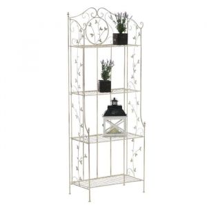 Etagère en fer forgé Arona - CLP - Crème antique - Contemporain - Design - Petit meuble complément