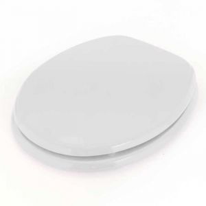 Abattant WC - PARIS PRIX - Bois Blanc - Universel - 43x37 cm - Accessoires de salle de bain