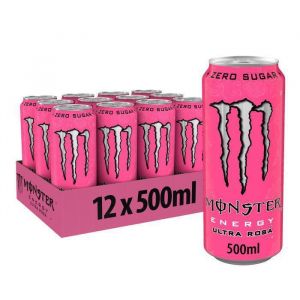 Boissons énergisantes sans sucre Monster Energy - Monster Energy Ultra Zero Sugar - Rosá Pack de 12