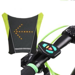 USB vélo vélo réfléchissant gilet vélo sac à dos LED sécurité sans fil tournant signal lumineux gilet pour équitation de nuit guide