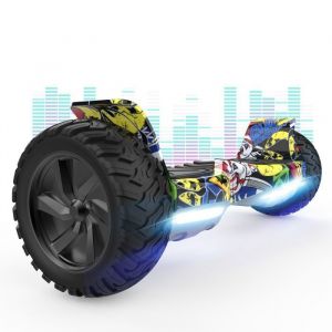 Hoverboard 85 pouces Hummer Tout Terrain LED Bluetooth avec Moteur Puissant Cadeau iéal Hip-hop