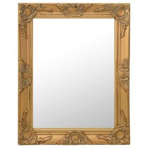 SALE 2026 miroir mural magnifique Ou - Miroir mural style baroque 50x60cm Dor&eacute; PRO701632811