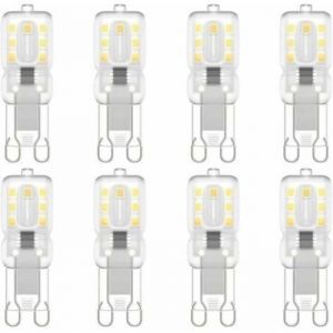 Ampoule LED G9 G9 LED 220V Blanc Naturel 4000K 3W Equivalent &agrave; Halog&egrave;ne 30W Halog&egrave;ne Lumi&egrave;re 8-Pack