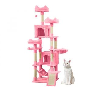 Balconera Arbre &agrave; Chat - belle Maison pour Chat Gothique Rose-  XXL 190cm