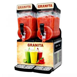 Machine &agrave; granita professionnelle 2 x 15L - 30L - R290 - commande num&eacute;rique - &eacute;clairage LED