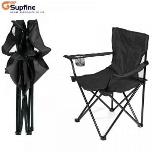 SUPFINE Fauteuil de Camping Pliant Tissu Imperm&eacute;able Tuyau en Acier Chaise de P&ecirc;che peut Supporter 130kg CHAISE DE CAMPING