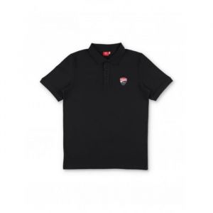 Polo Homme - Ducati Corse - Patch Bouclier Bande Officiel MotoGP - Noir