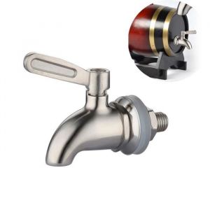 Da.Wa Robinet de Tonneau en InoxRobinet VinaigrierRobinet de Distributeur de BoissonsRobinet pour Tonneau de Vin ou Bière 16mm
