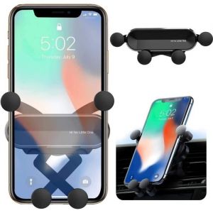 Support Téléphone Voiture Gravité Porte Telphone Universel Support Smartphone à Grille dAération avec Rotation 360°(4.7 - 6.8