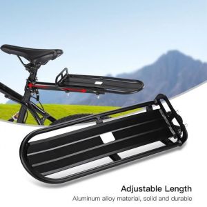 Étagère à bagages arrière pour bicyclette Support réglable en alliage daluminium de siège arrière pour vélo---RAC