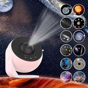 Projecteur Ciel Étoile LED Lampe Projecteur Galaxie équipée de 12PCS de diapositives a motifs Veilleuse Etoile