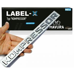 Autocollant - KOMPRESSOR - Logo AMG Mercedes - R&eacute;sistant aux intemp&eacute;ries - Auto-adh&eacute;sif - Sportif