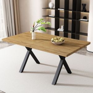 Table de salle à manger conception de jambe croisée table de salle à manger rectangulaire table basse table de salle à manger