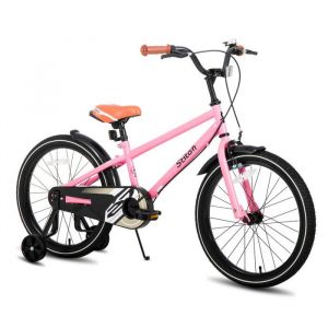 V&eacute;lo Enfant 20 Pouces - JOYSTAR - Freins &agrave; Double Main - Roues Stabilisateurs - Acier Rose