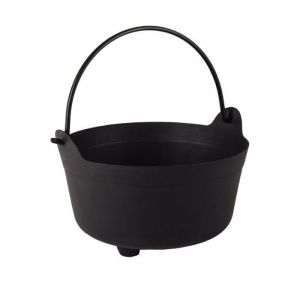 CHAUDRON SORCIÈRE SEAU PLASTIQUE À ANSE 24CM NOIR