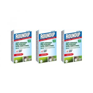 Lot de 3 anti-mousses ROUNDUP - Gazon et troncs darbres - 500ml