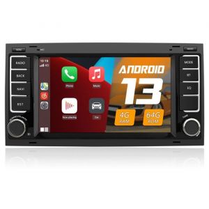 AWESAFE Autoradio 4G Android 13 4Go+64Go pour VW Touareg Transporter T5 Multivan 7 Écran Tactile GPS Android Auto Carplay