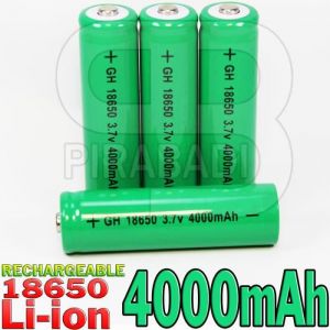 4 PILE ACCU RECHARGEABLE 18650 3.7V 4000mAh LI-ION BATTERIE - QUALITE PRO #15