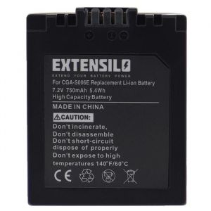 EXTENSILO Batterie compatible avec Panasonic Lumix DMC-FZ18 DMC-FZ30 DMC-FZ28 DMC-FZ50 DMC-FZ38 DMC-FZ35 appareil photo