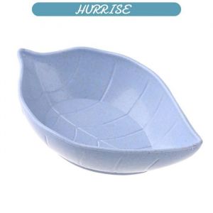 Sonew plat en forme de feuille Petit plat polyvalent en forme de feuille couleur rafra&icirc;chissante plat culinaires assiette Bleu